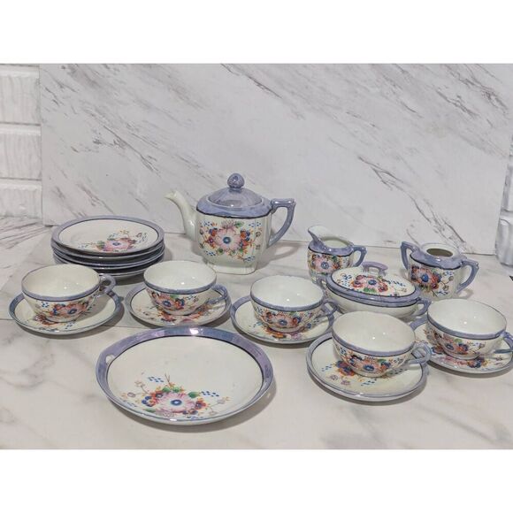 No Brand Made In Japan 23-Piece Child Tea Set Floral Design - Picture 1 of 7
